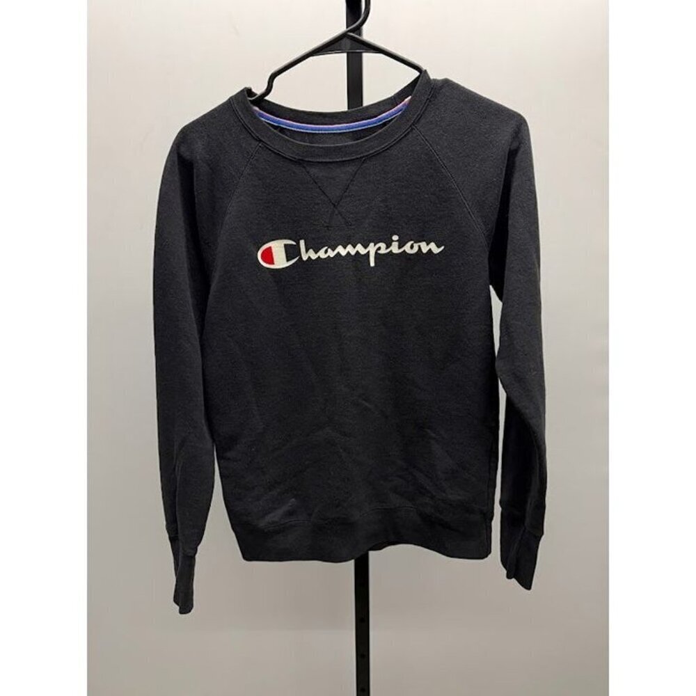 Champion Black Logo Crewneck Sweatshirt